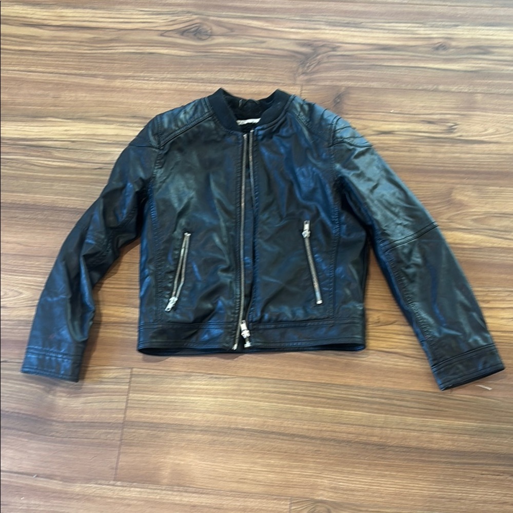 H&M Kids Moto Black Leather Jacket